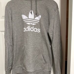Adidas Men's Grey Hoodie